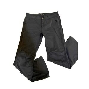 Apana Women Black Casual roll tab Pants  outdoor casual pockets straight Size 14